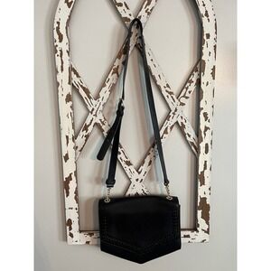 Sandro Black Leather Crossbody Bag